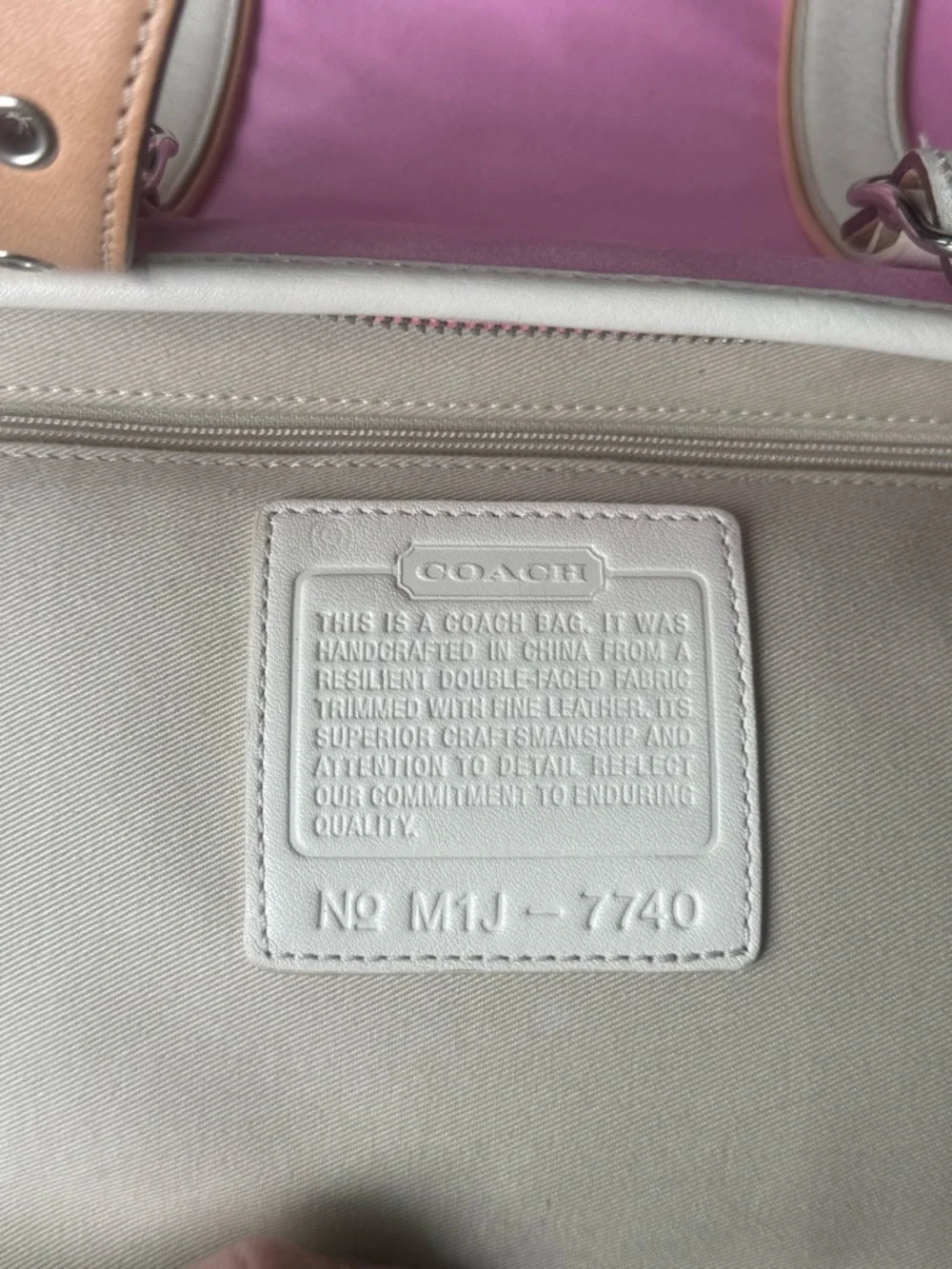 COACH VINTAGE 2001 PINK HAMPTON TOTE - Picture 5 of 6